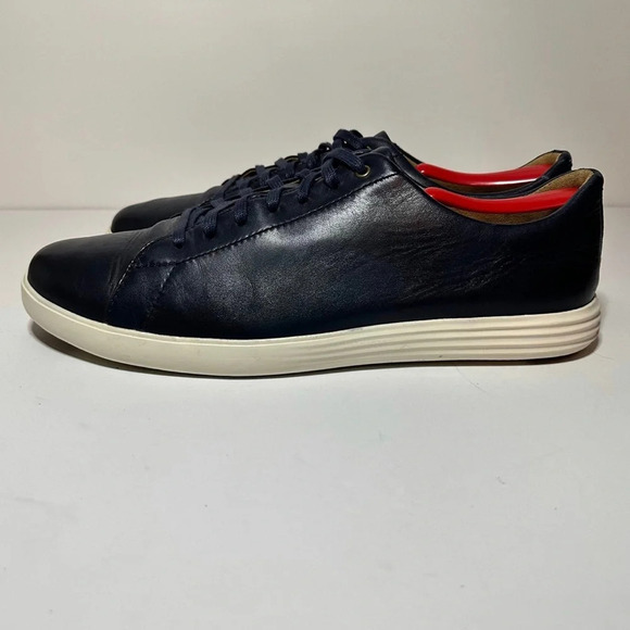 Cole Haan Grand OS Crosscourt II Shoes Mens Navy Blue Leather C26522 Size 12 M - Picture 2 of 9